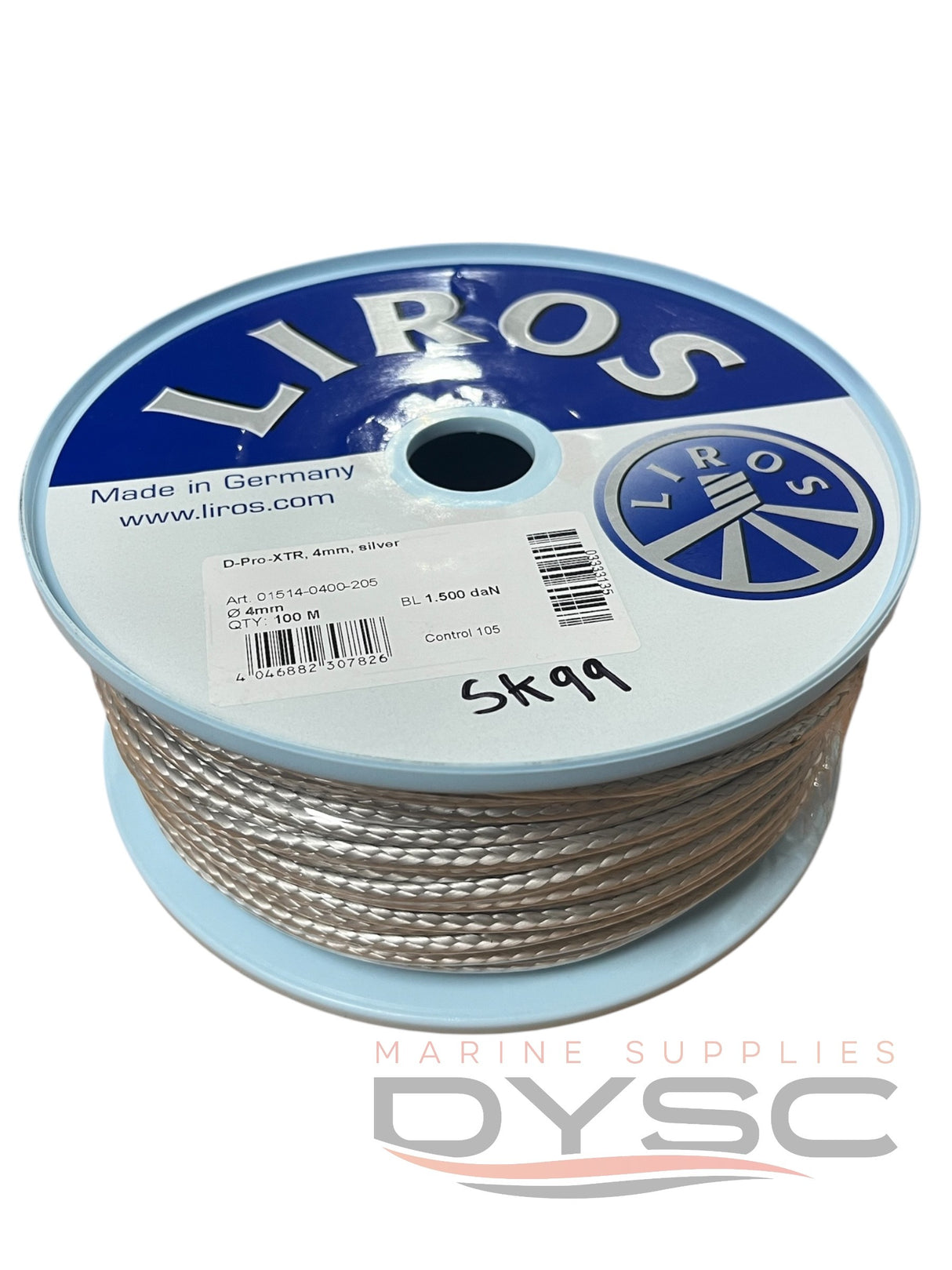 Liros D-Pro-XTR Pro Dyneema® SK99 4mm 100mt Roll