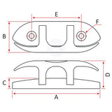 Relaxn Cleat - Fold Down - Surface Mount - Stainless Steel - 120mm