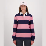 Line 7 WOMEN'S MASSEY LONG SLEEVE RUGBY TOP Pink