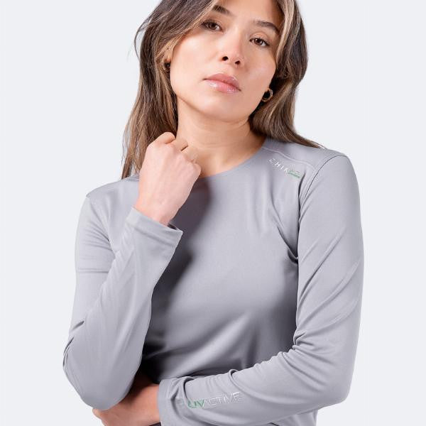 Zhik Womens UVActive UPF50+ Long Sleeve Top - Grey