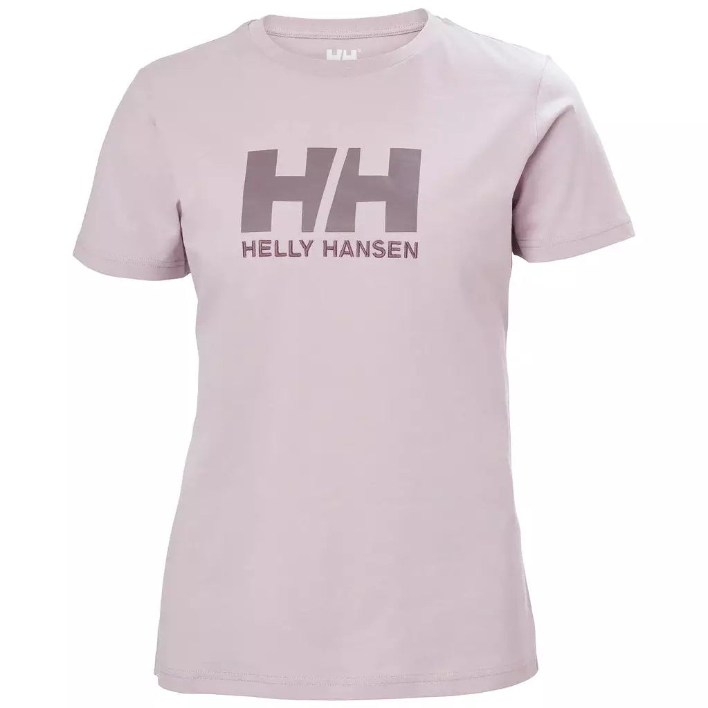 HELLY HANSEN LOGO T-SHIRT, DUSTY SYRIN WOMENS MEDIUM