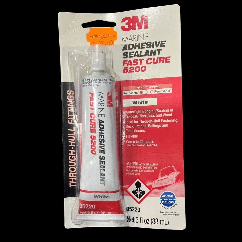 3M Adhesive Sealant Fast Cure White 5200 88ml Discount Yachting