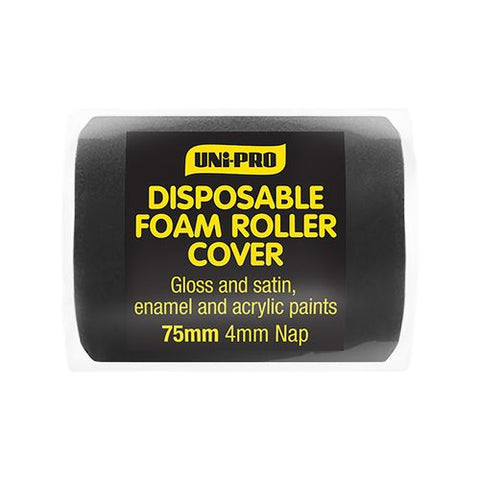UNi-PRO 75mm Disposable Foam Roller Cover 4mm Nap