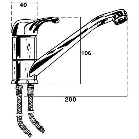 MIXER FAUCET LONG SPOUT RWB2183