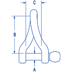 Ronstan Twisted Shackle 4mm Pin RF627