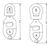 Ronstan Triggersnap Shackle,Large Bail,89mm RF7120