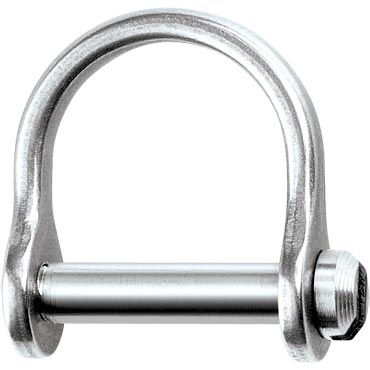 Ronstan Wide D, 3mm (1/8") slotted pin Shackle RF1850S