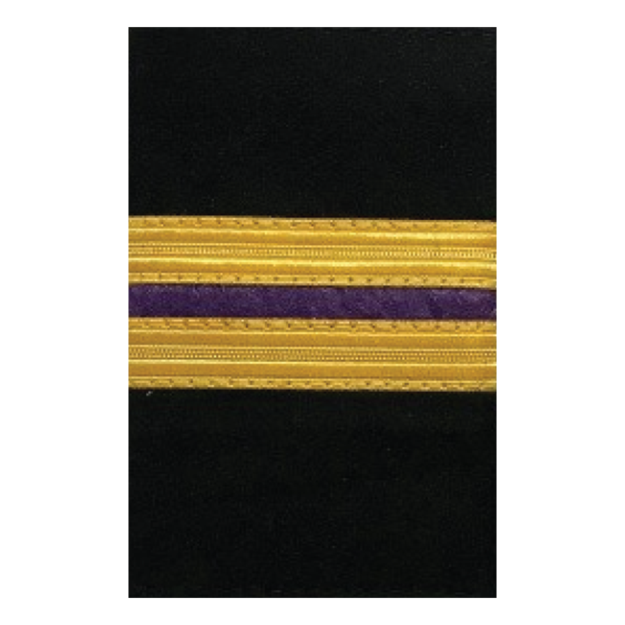 EPAULETTE - THIRD ENGINEER TWO BAR Gold/Purple