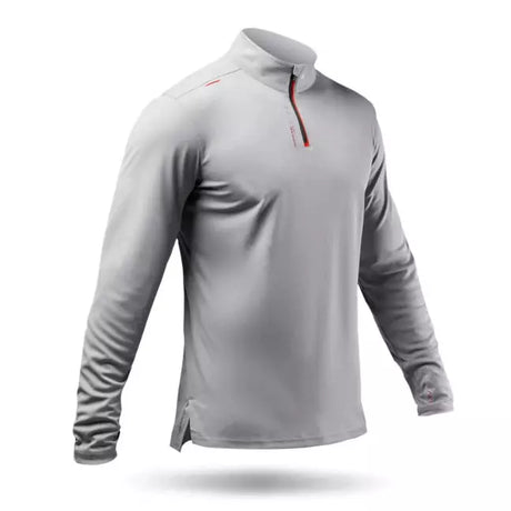 ZHIK Mens UVActive High Collar 1/4 Zip Top - Grey