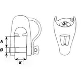 Wichard MX6 EVO Captive pin halyard shackle