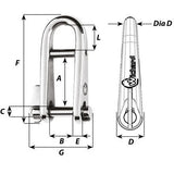 Wichard 5mm Key Shackle with bar